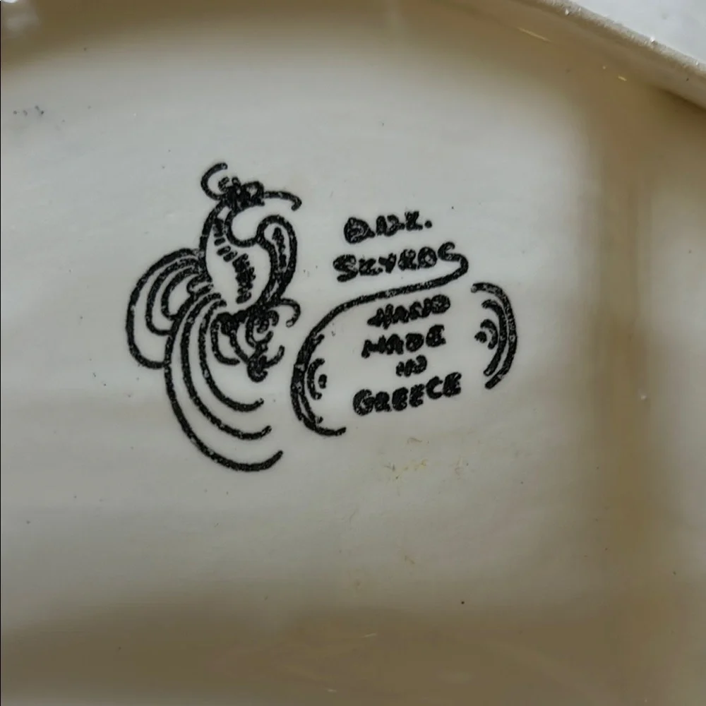 Skyros ,Colorful Fish-Shaped Ceramic Plate. Hand painted in Greece.